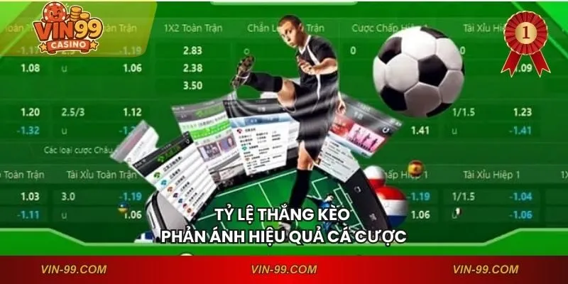 Tỷ lệ thắng kèo phản ánh hiệu quả cá cược